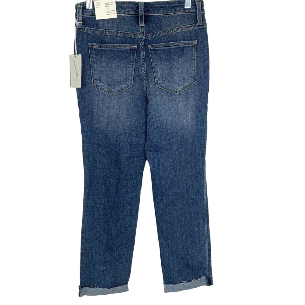 Universal Thread Straight Crop Jeans Distressed Women's Size 0 - Picture 2 of 6